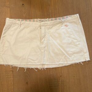 Abercrombie & Fitch Faded Whisker Distress 100% Cotton Mini Skirt Size 6